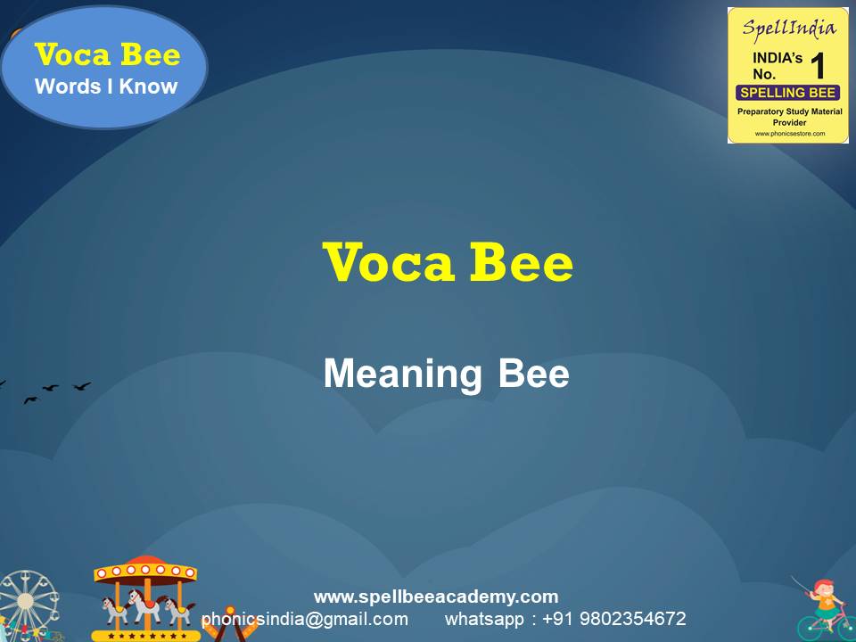 spell bee exam for Class 1 2 3 4 5 to