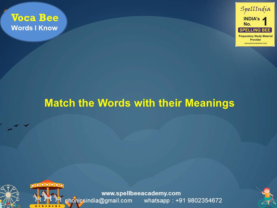 spell bee exam Questions for Class 1 2 3 4 5 to
