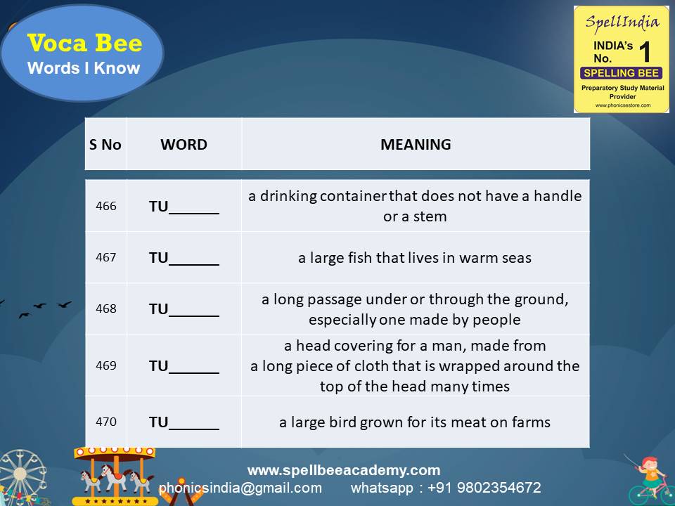 class 3 spell bee competition exam spelling