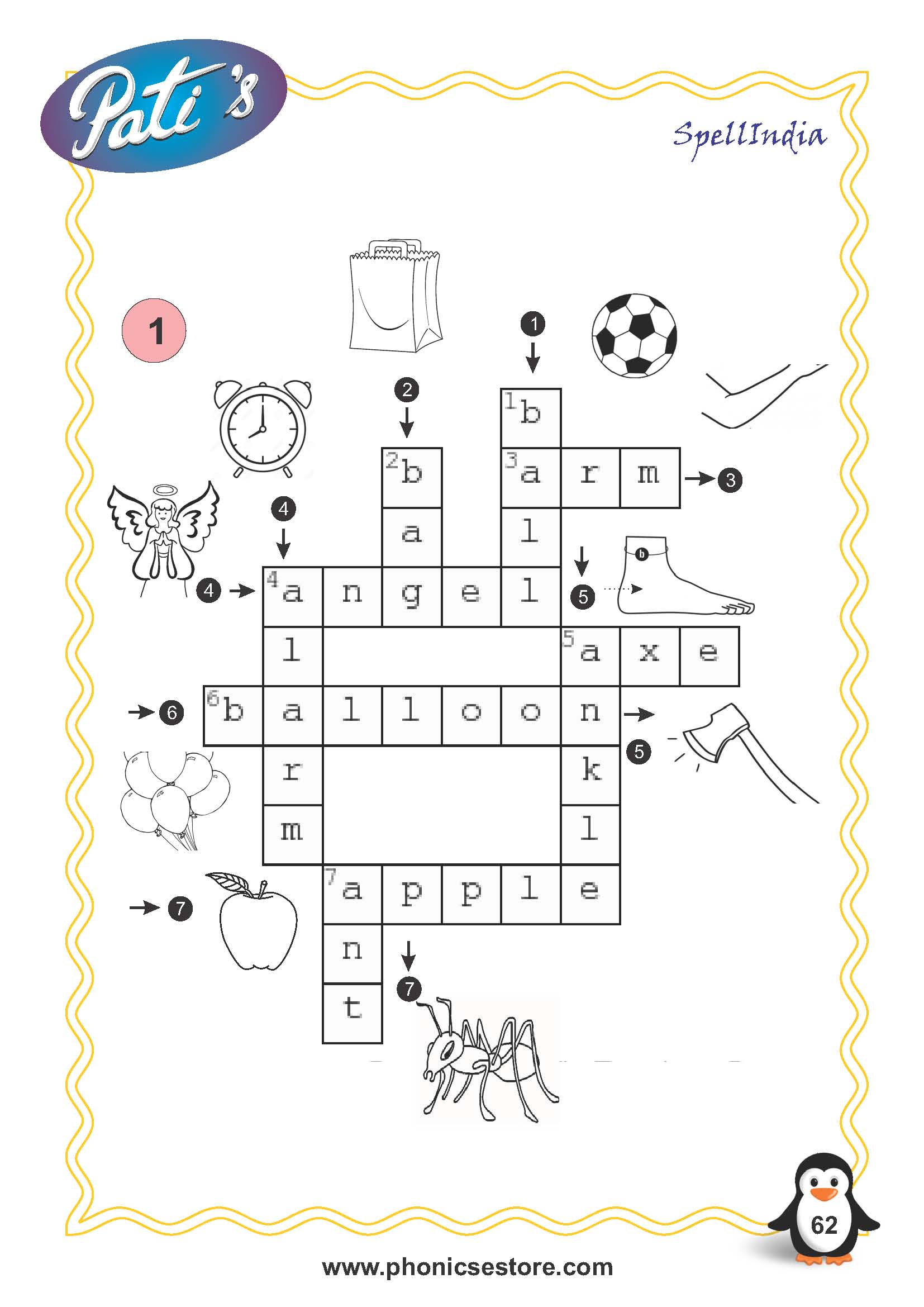 picture crossword for children spell bee academy book at amazon