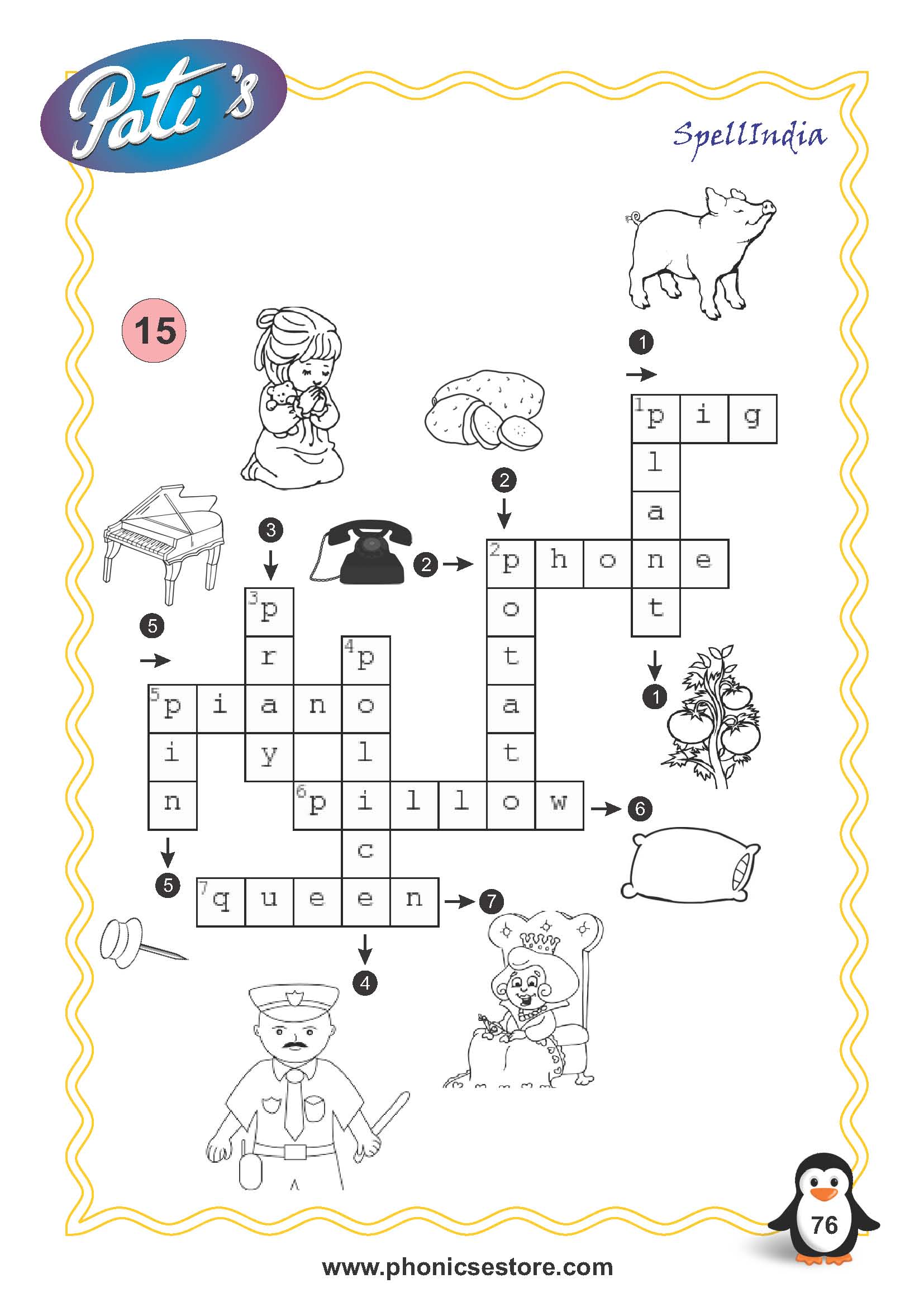 picture crossword for children spell bee academy book at amazon