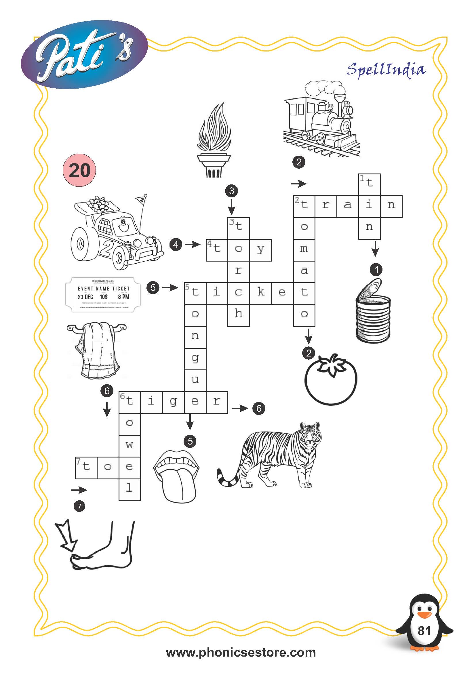 picture crossword for children spell bee academy book at amazon