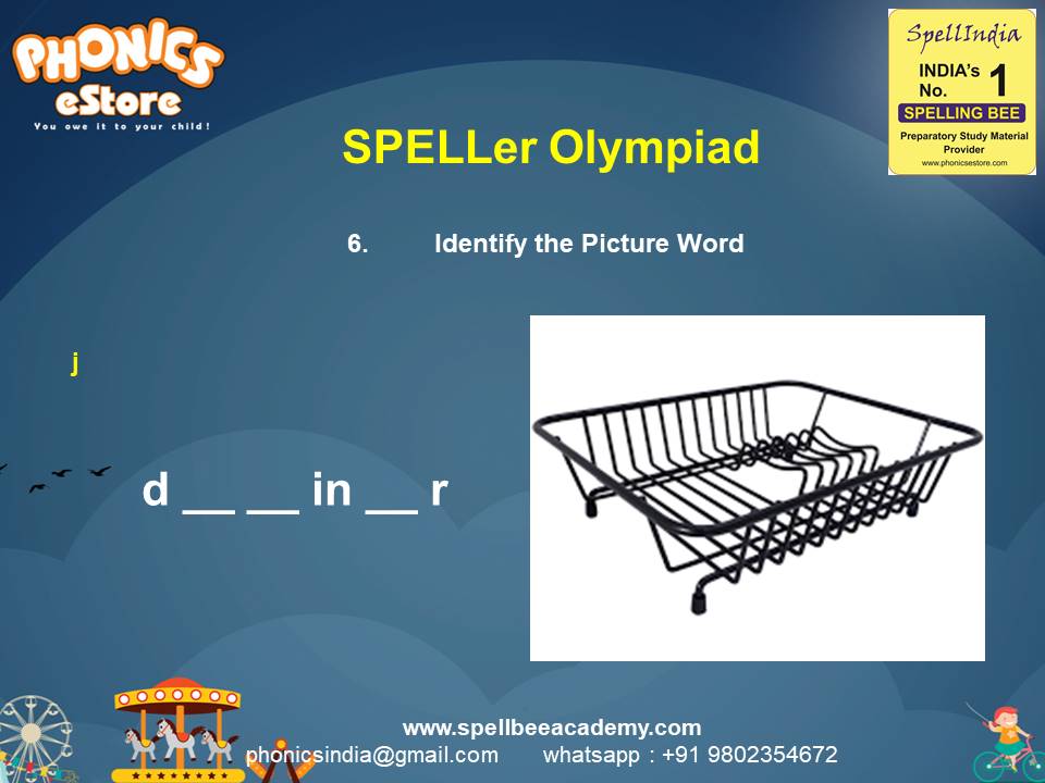 Spelling Spell Bee Olympiad Sample Questions for Class 1