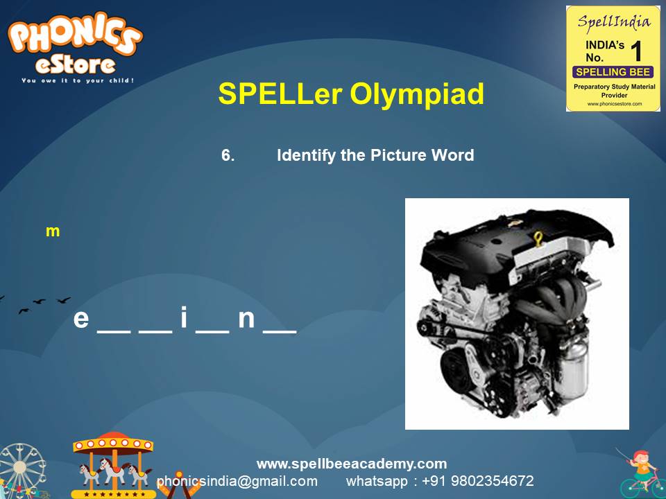 Spelling Spell Bee Olympiad Sample Questions for Class 1