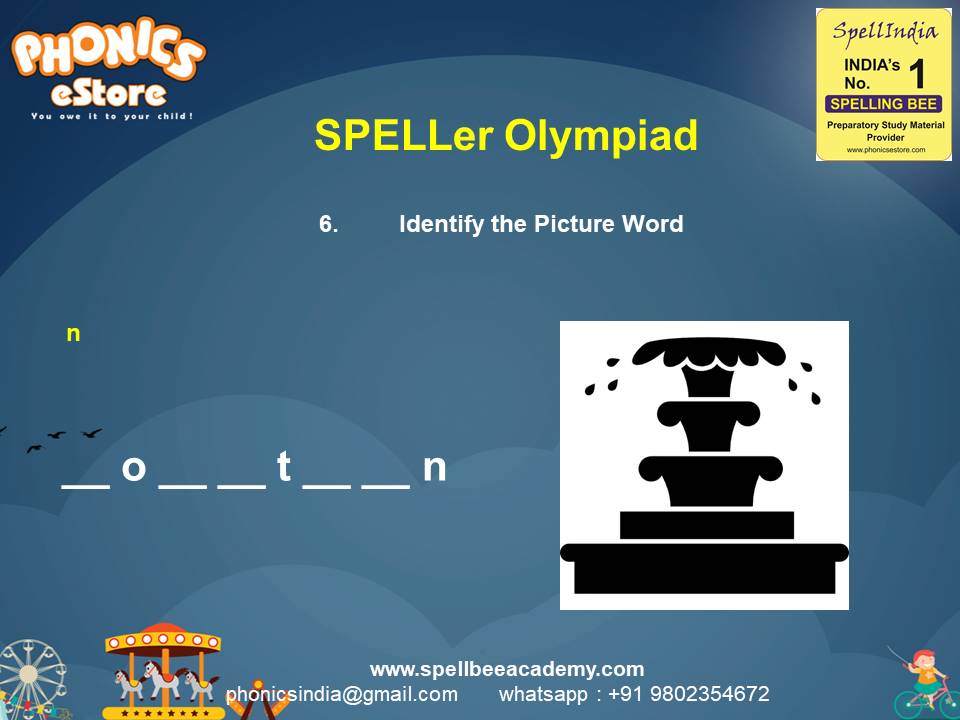 Spelling Spell Bee Olympiad Sample Questions for Class 1