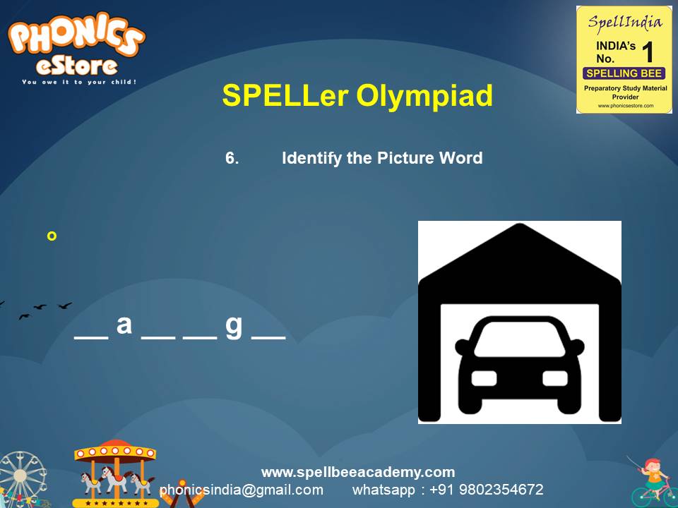 Spelling Spell Bee Olympiad Sample Questions for Class 1