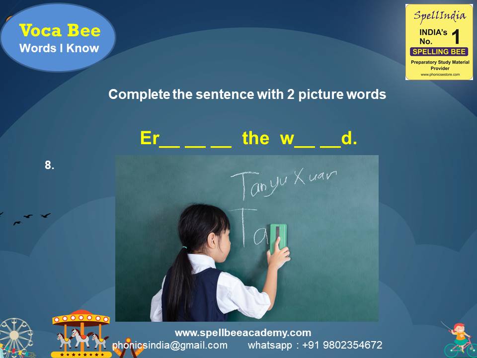 vocabulary spelling bee words for children