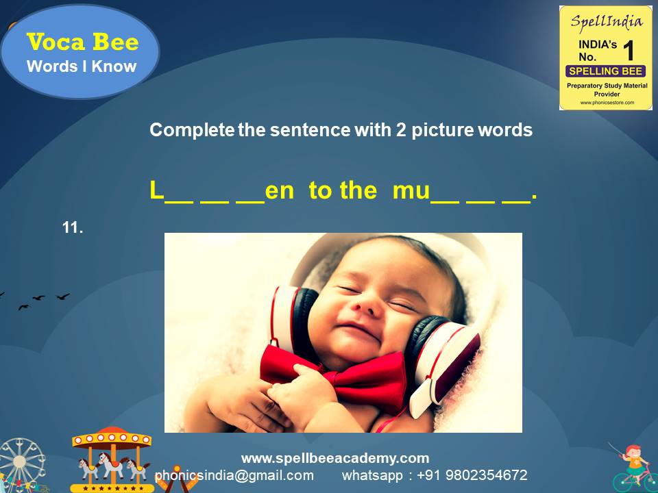 vocabulary spelling bee words for children