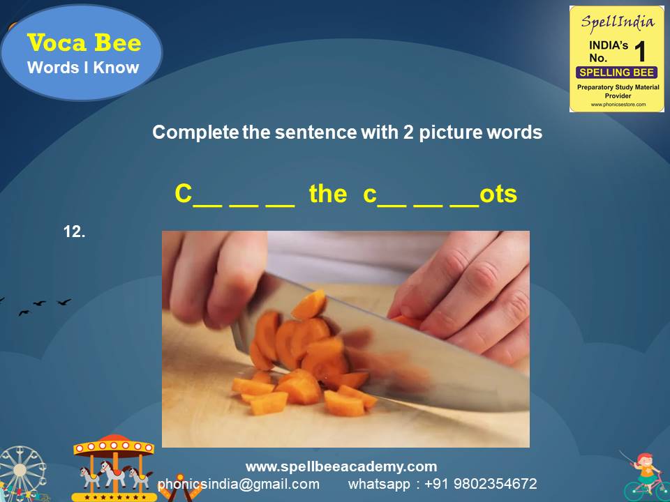 vocabulary spelling bee words for children