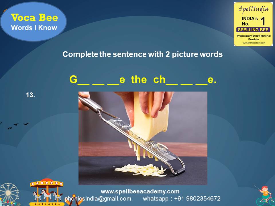 vocabulary spelling bee words for children