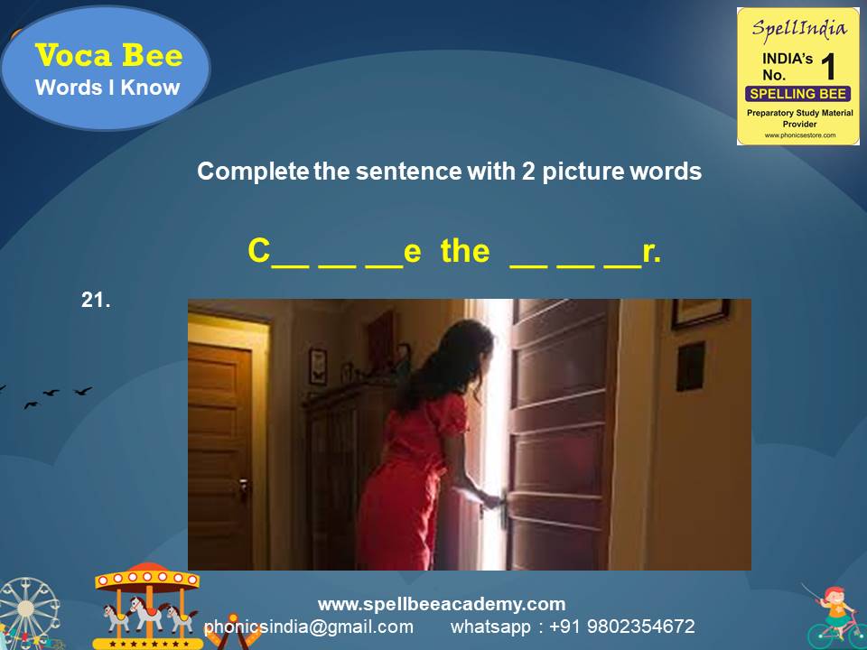 vocabulary spelling bee words for children