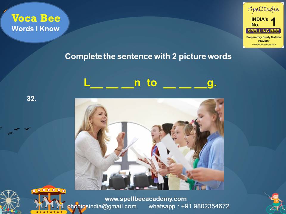 vocabulary spelling bee words for children