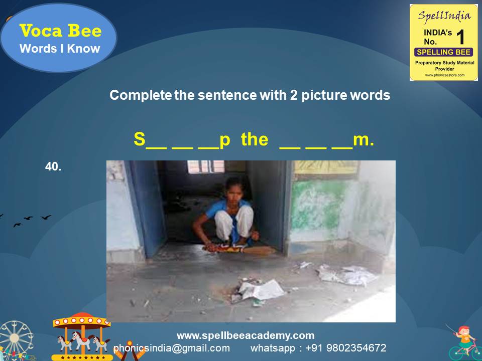 vocabulary spelling bee words for children