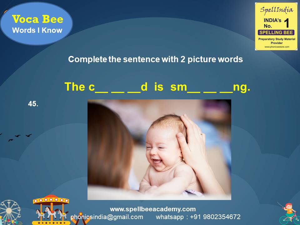 vocabulary spelling bee words for children