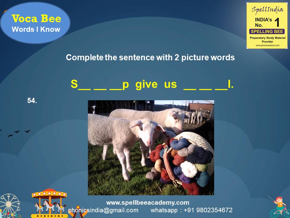 vocabulary spelling bee words for children