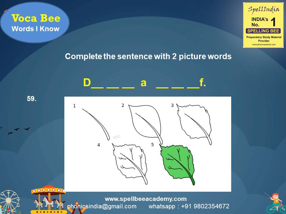 vocabulary spelling bee words for children