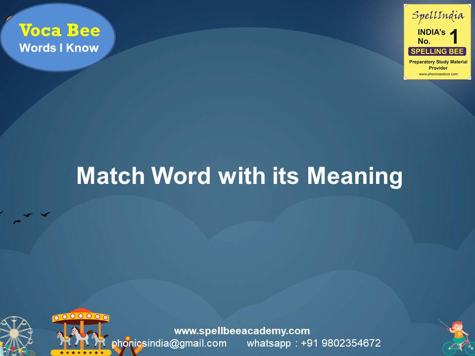 Spelling Spell Bee Olympiad Sample Questions for Class 1