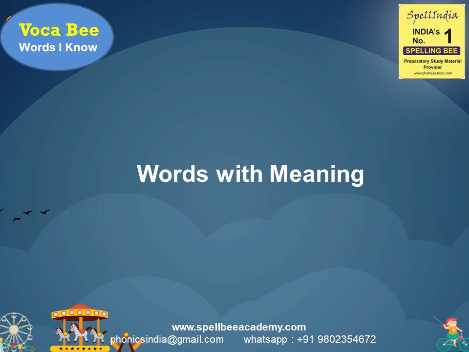 Spelling Spell Bee Olympiad Sample Questions for Class 2