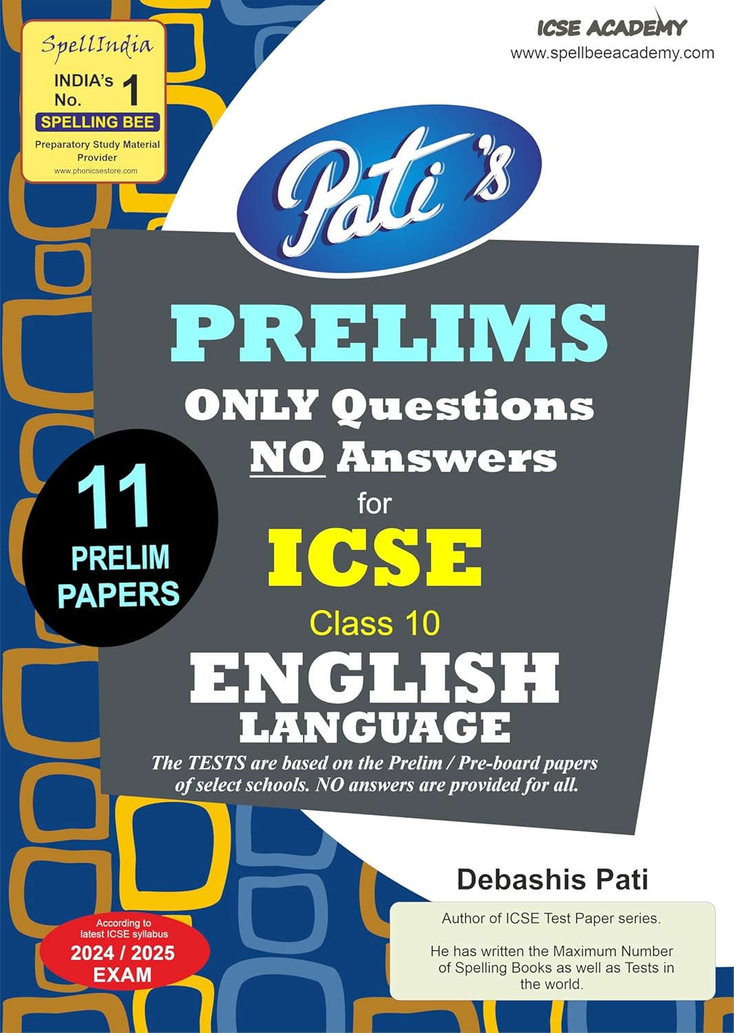 ICSE Class 10 English Language Prelim Papers Book by Debashis Pati