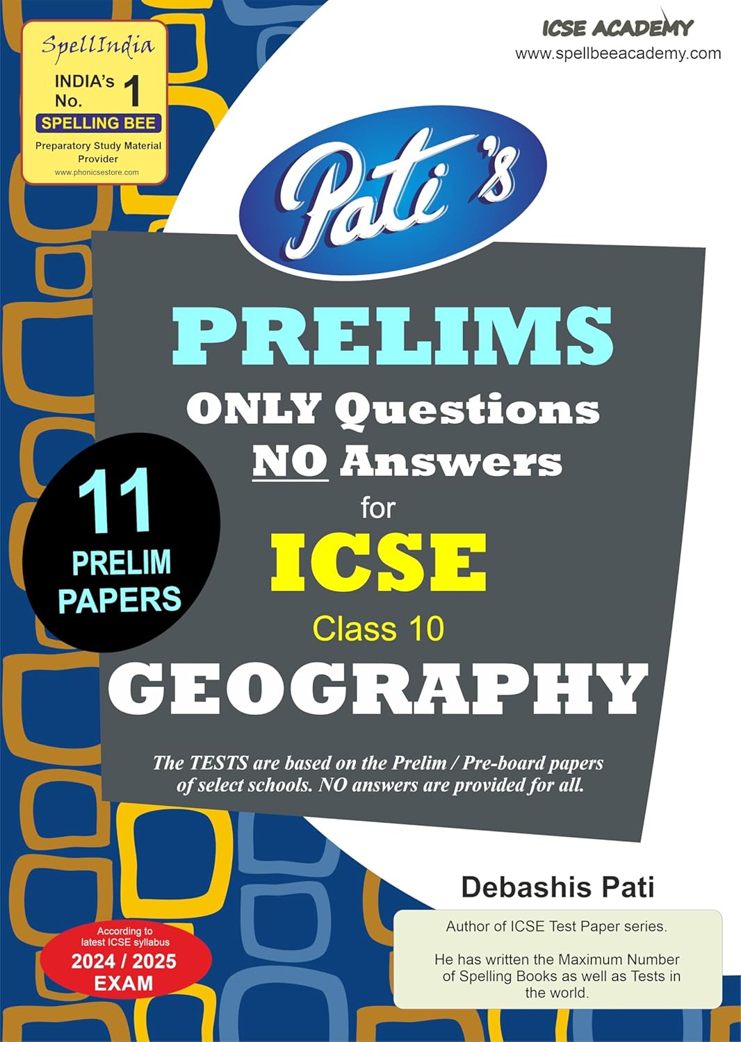 ICSE Class 10 Geography Prelim Papers Book by Debashis Pati